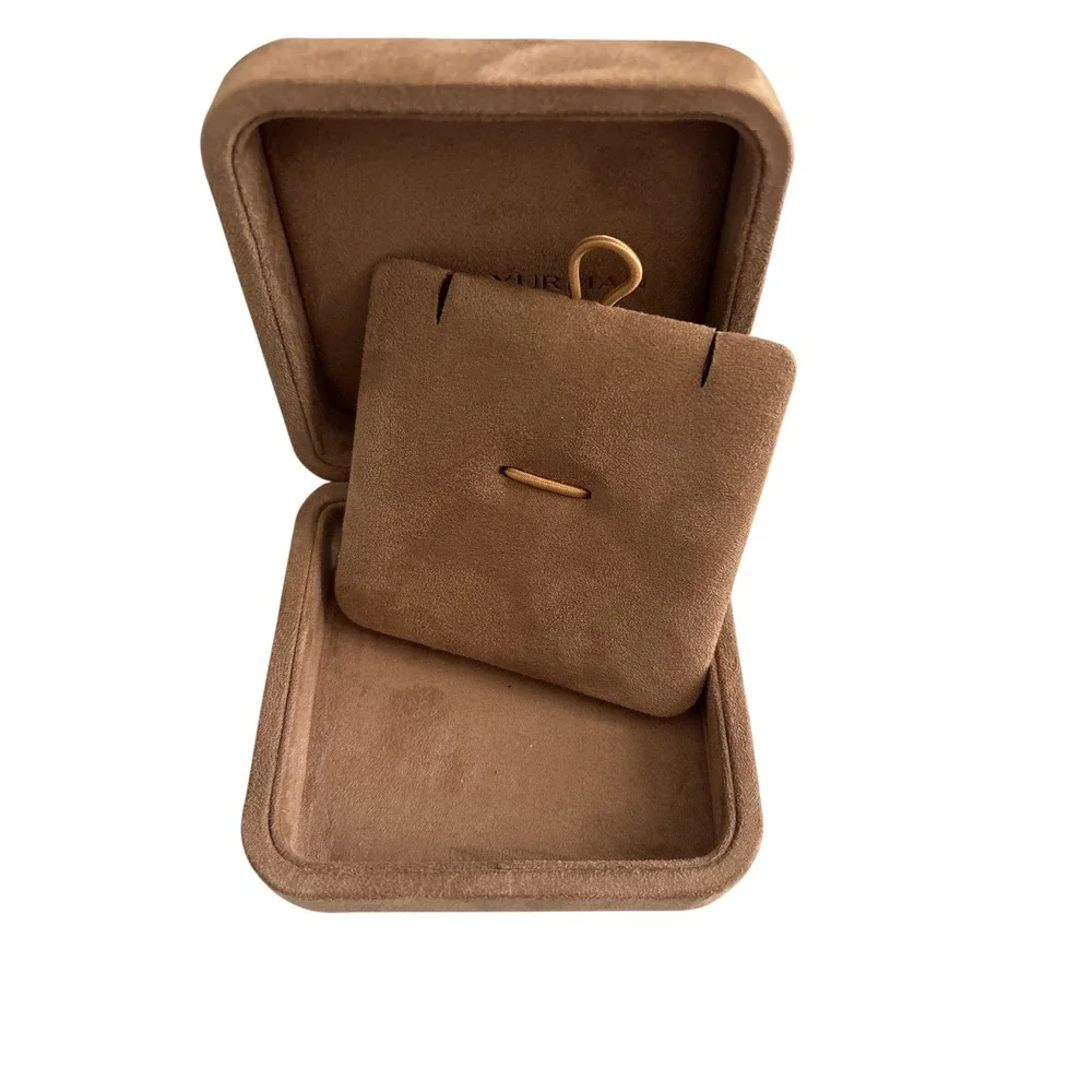 David Yurman Empty Jewelry Box Brown Velvet Suede Gift Presentation Case
